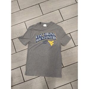 West Virginia Mountaineers ESTD 1867 T Shirt Grey Mens Size Large